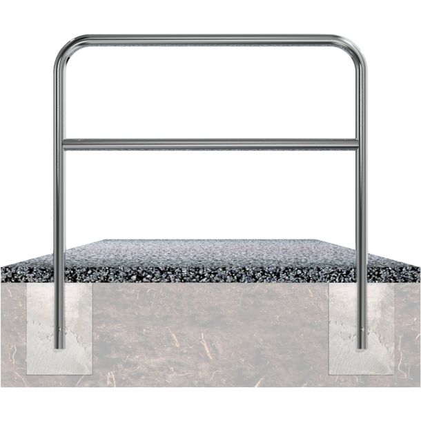 Stainless steel hoop |  48 mm | for casting in concrete | with cross bar | total width 1200 mm | for casting in concrete